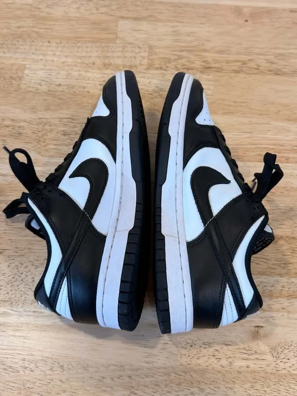 Nike Dunk Low Retro 'Panda' Black and White Sneakers size 7
